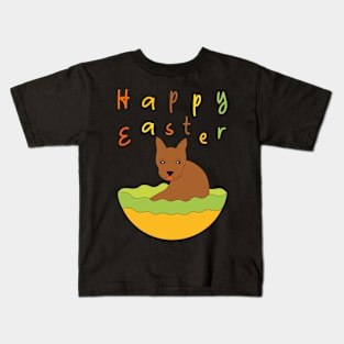 Easter with dog Kids T-Shirt